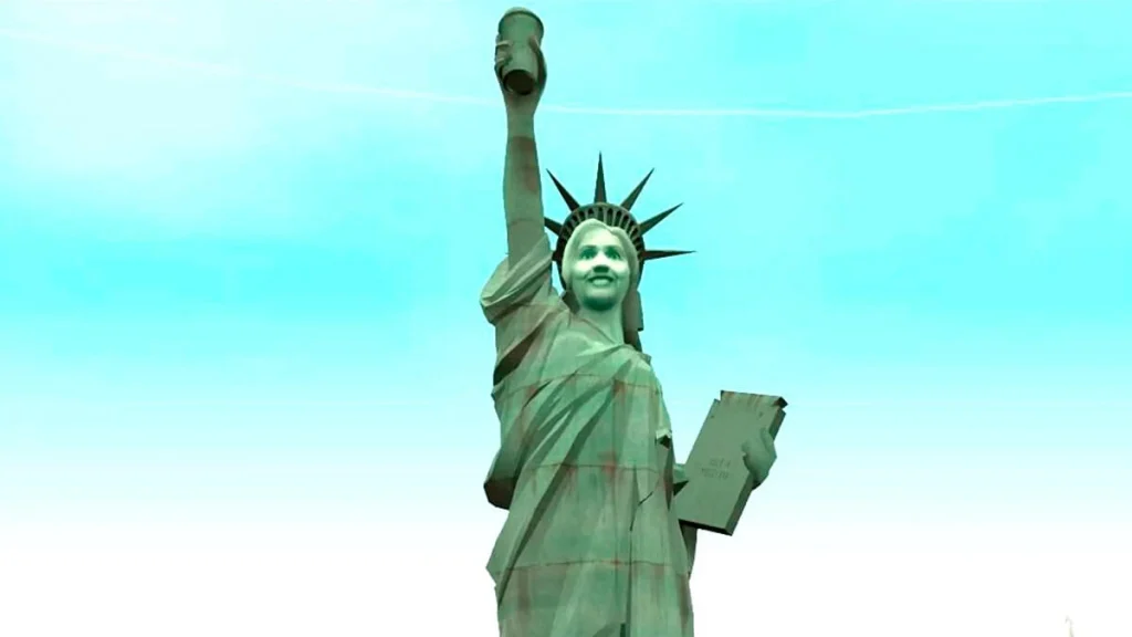 Hillary Clinton virou rosto da estátua da felicidade após criticas a franquia 